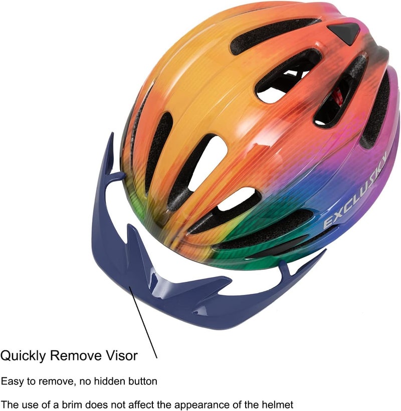 EXCLUSKY Kids Bike Helmet with LED Light – Adjustable Multi-Sport Youth Helmet for Boys & Girls, Ages 5-12, Fits 50-57cm, Cycling Safety Gear - Image 5